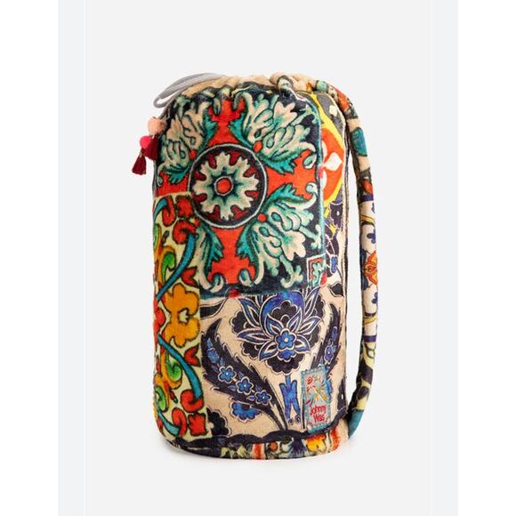 NWT Johnny Was Moda Cozy Soft Drawstring Bag No Blanket Boho Floral Multicolor - Picture 1 of 10